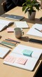 © TheNanokha - Office Desk Scene With Stationery And Coffee Cup