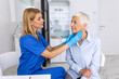 © Graphicroyalty - Close Up of Healthcare Professional Examining Senior Patient Neck, Doctor Performing Thyroid Palpation for Elderly Woman, Medical Diagnostic Screening in Modern Clinic.