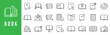 © tutti_frutti - Outline book icon set featuring reading, learning, documentation, and knowledge concepts,