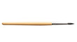 © Aliona - Round watercolor brush with wooden handle isolated PNG, artist tool for painting and drawing on transparent background
