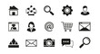 © REZA - Extensive set of modern web, business, and user interface outline icons for digital functionality and professional applications on an isolated white background.