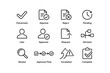© Cali6ro - Set of workflow and approval process icons for business management systems