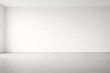 © ZL Studio - Minimal White End Wall Background with Clean Floor Line and Copy Space