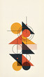 © Anna - Abstract geometric composition with circles and triangles in warm colors