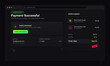 © Антон Сальников - A dark themed digital interface displays a successful payment confirmation screen for graphic assets including a download button, order summary, and total price details.