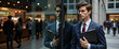 © Vladimir - Young man looking at his reflection in glass at job recruitment fair