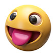 © Aleksandr - Playful emoji with tongue out and winking eye expressing joy