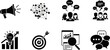 © Stock_Crafters - Flat Black and White Business Vector Icons Communication Strategy and Growth Concepts.eps