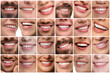 © New Africa - Smiling men and women, collage of closeup photos