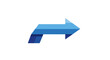 © Quensha - Blue arrow pointing to the right symbolizing direction or progress.