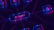 © Chaosamran_Studio - AI workflow automation artificial intelligence agent software interface nodes triggers data tool dashboard coding icon flow process database technology 3d rendering.
