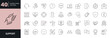 © hook  - Support icon set. Editable line icons. Vector illustration.