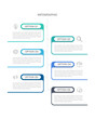 © Inactive - 6 Options infographic template for business presentation. Strategy, plan and data visualization. Vector illustration.