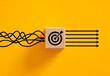 © Cagkan - Wooden cube block transforming chaos into business strategic goal