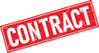 © Design_Stock - Red Distressed Rubber Stamp Featuring the Word CONTRACT on a White Background