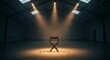 © Pixel Souq - A lone director's chair under a spotlight in a dark room