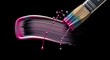 © Aleksandr_79 - Paintbrush spreading vivid pink paint in smooth strokes.