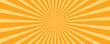 © ANAK - Orange stripes burst lines background. Sun ray light. Radiate sunlight. Vintage stripes halftone radial wallpaper for poster, banner.Circus background of spiral yellow orange rays vector.