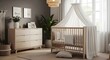 © Grafixtotal - Nursery room with crib and furniture