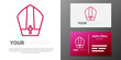 © Kostiantyn - Logotype line Pope hat icon isolated on white background. Christian hat sign. Logo design template element. Vector