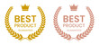 © David - Luxury gold and rose gold laurel wreath badge for premium product guarantee and marketing awards