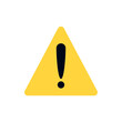 © valvectors - Warning sign yellow triangle with exclamation mark traffic caution emoji symbol sign icon vector illustration isolated flat error