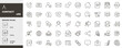 © Pedro - Contact and communication icon set. Phone, email, chat, support, help desk, address, location, customer service, contact us icons. Thin line editable stroke vector illustrations