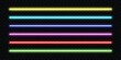 © AI Images Studio - Horizontal rainbow neon tube lights, A vibrant vector illustration featuring colorful glowing lines, perfect for modern designs, music visuals, and futuristic themes.