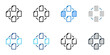 © Gravisio - Multitasking icons set multiple style collection. Editable stroke