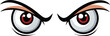 © PUNNABEGUM - A pair of cartoon eyes with red irises portray intense anger and