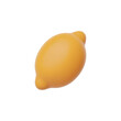 © MdSayem - Three dimensional stylized bright yellow lemon fruit icon rendered in soft smooth detail isolated against a solid black background for graphic design use.