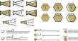 © popo - Hand drawn check icon set for explanation and step design