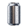 © Habib - A silver soda can with water droplets cold drink beverage refreshment isolated on a transparent background