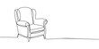 © Creative Tania - Self drawing line  armchair continuous one single line drawn concept, Self drawing of modern armchair drawn by one continuous line. single line doodle furniture