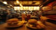 © AbstractAI - fast food burger shop interior details obscured by an abstract blur effect