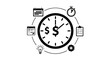 © atoriq - Time Management Finance Clock Symbols Illustration.