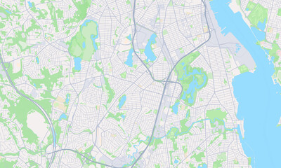  Cranston Rhode Island map