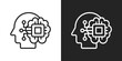 © Rusmicon - Intelligence Icon In Black And White Outline Style