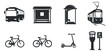 © Yana - A set of education and teamwork icons featuring graduation, collaboration, and support in clean black and white vector style, suitable for educational materials and presentations
