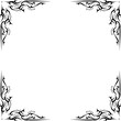 © Yatraasha - Vintage ornamental corner frame with elegant decorative flourishes. Classic border design suitable for wedding invitations, certificates, old book design, and graphic design.