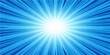 © alien - A bright blue abstract vector illustration featuring a sunburst pattern of glowing rays and light beams exploding across a starburst sky background design