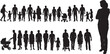 © RAC.Design-Magic - Silhouette of a large group of people isolated on transparent background