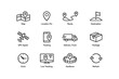 © Cali6ro - Navigation and tracking icons set: map, gps, delivery, geofence