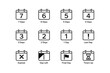 © Cali6ro - Minimalist calendar countdown icons displaying days remaining and deadlines