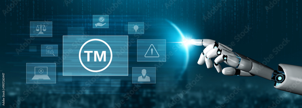 AI-generated visual of trademark compliance, intellectual property ...