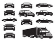 © Jasmin - Car and truck silhouette collection for vehicle logos and branding