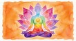 © Artistic Memory - Armonia di mente e corpo: pratica yoga e pace interiore dipinta