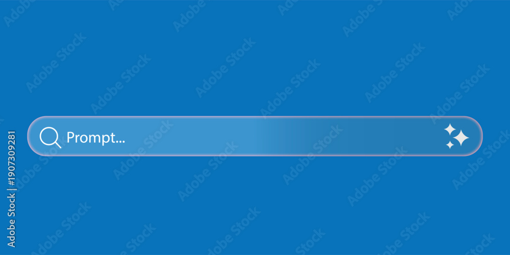 Search bar with magic effect, concept of ai art generation and prompt ...