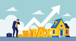 © Purnomo - Rising Property Tax Burden A Vector Illustration Depicting Financial Stress on Homeownership with Increasing Costs