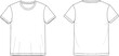 © Abdul - Detailed line drawing of a white t-shirt front and back